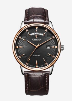 Tangin天珺瑞士时尚皮带机械男表T7025GHWFSB腕表